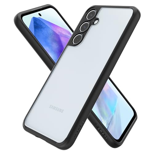 Image of Spigen Ultra Hybrid | Samsung Galaxy A55 5G Case [Transparent] [Air Cushion Protection] Galaxy A55 5G Back Cover | TPU+PC - Matte Black