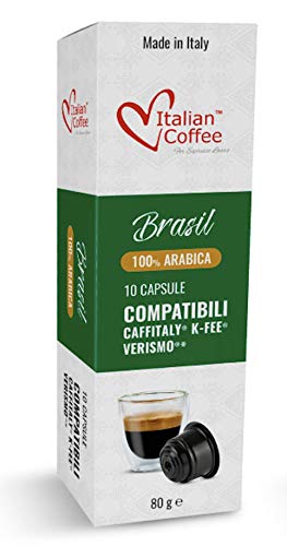 italian espresso cbtl - Italian Coffee capsules compatible with Verismo, CBTL, Caffitaly, K-fee systems (80 pods BRAZIL blend)