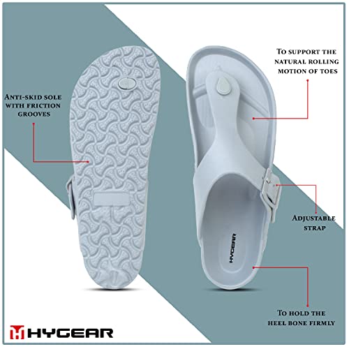 Image of Hygear Men's Orbital EVA Slippers | Ultra Soft Cushion | Lightweight | Waterproof |Stylish | Anti-Skid | Comfortable Daily Wear Slippers for Men