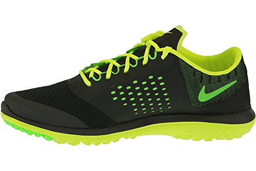 Image of Nike Men's Fs Lite Run 2 Black,Poison Green,Volt Running Shoes -7 UK /India (41 EU)(8 US)