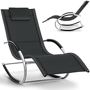 tillvex Relaxligstoel, tuinligstoel, opvouwbaar, weerbestendig, 150 kg belasting, zonnebed, ademend