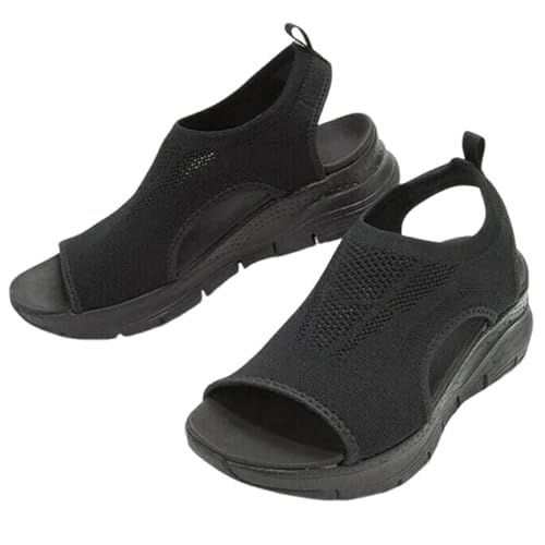 Shopellox Women's Slingback Sport Sandals, Washable Orthopedic Slides with Arch Support for Walking & Casual Wear