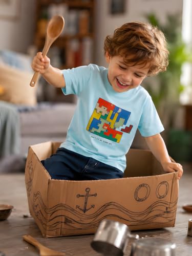 Image of Pilolo Kids Soft Cotton Lycra Pocket T-Shirt for Boys - (Combo Pack of 2)