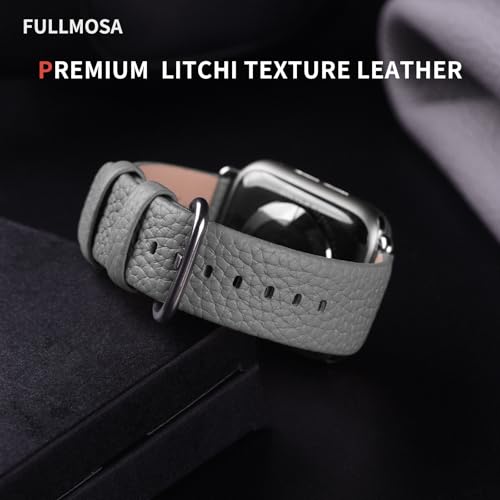 Image of Fullmosa Watch Band Compatible with Red Apple Watch Leather Band 42mm 41mm 40mm 38mm, iWatch Band for Series ultra3 /2 /1 SE3 /2 /1 11 /10 /9 /8 /7 /6 / /5 /4 /3 for Men Women