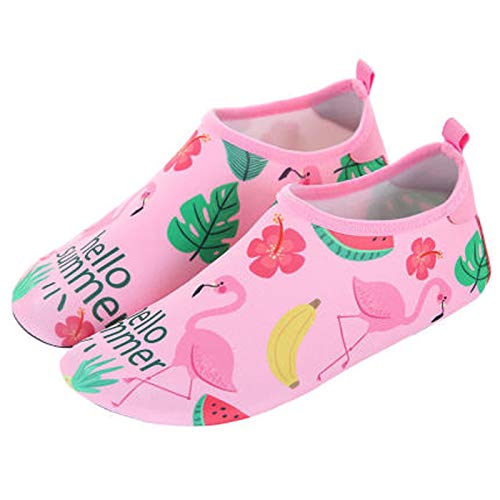 SongL Water Shoes for Womens Mens Barefoot Quick-Dry Aqua Socks for Beach Swim Surf Yoga Exercise New Translucent Color Soles (Color : J, Size : XL)