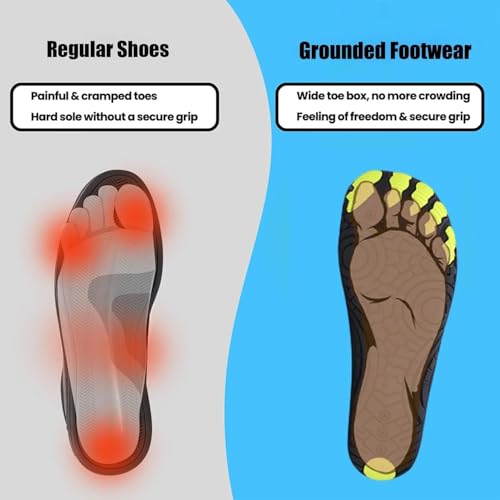 Grounded Footwear for Women Men, Comfortable Lightweight Non-Slip Grounded Neuropathy Shoes Footwear Barefoot Shoes4