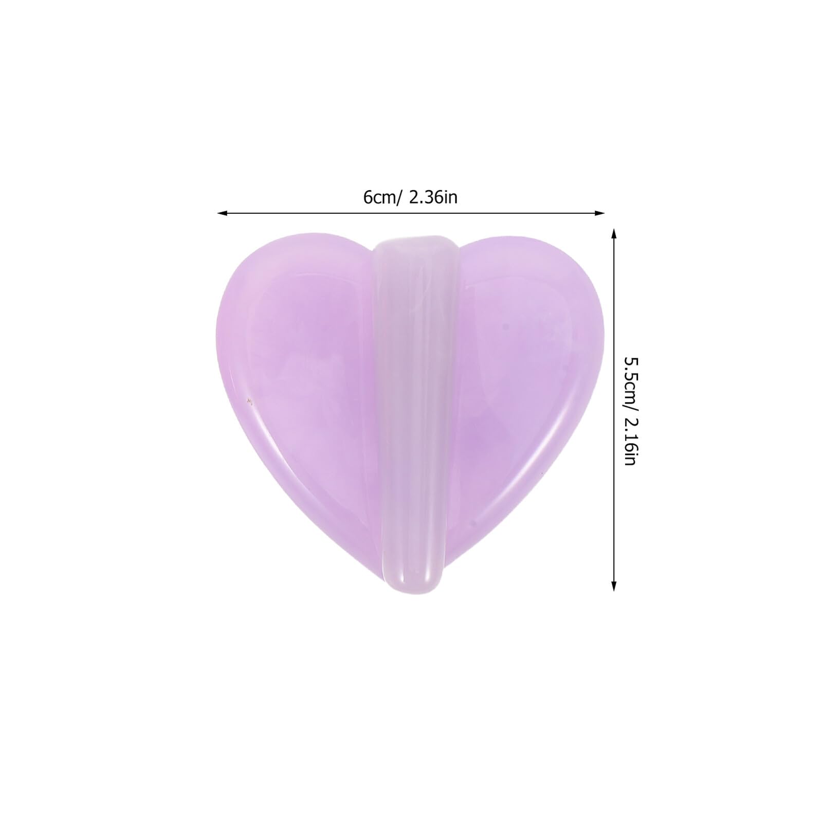Geprägte Acryl Nagelbiegeform in Herzform Rosa, 2 Satz