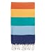 Swan Comfort 100% Natural Turkish Cotton Peshtemal for Beach Shower Bath Hammam Guest - Fast Drying - Orange - Yellow - Green - Ice Blue
