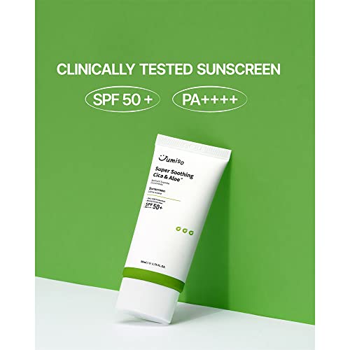 [Jumiso] Super Soothing Cica & Aloe Sunscreen Spf50+ Pa++++ 1.69 Oz / 50G | Mineral Sunscreen For All Skin Types | Vegan, Centella & Aloe Extract #TOP3