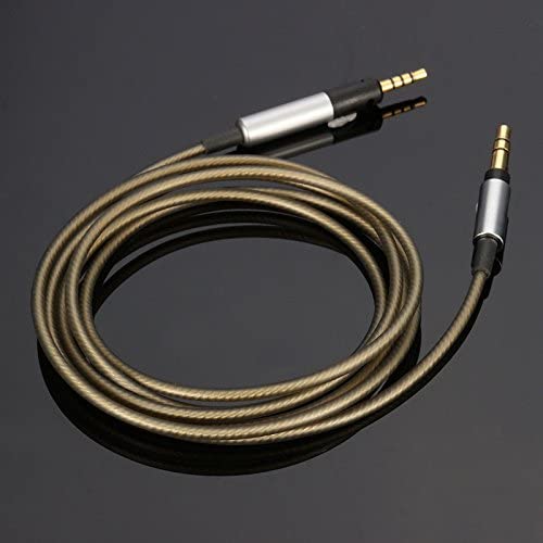 okcsc 3.5mm to 2.5mm Headphones Replacement Cable for Sennheiser Headphones HD598se HD558 HD518 1.2m Silver Plated Stereo Jack Cable TRS-TRRS Audio Adapter with Golden Plated Plug (Gray)