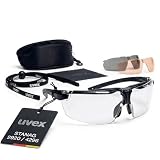 Uvex i-3 tactical Set - Jagd-Schutzbrille - Schlagfest & Taktisch - Bügelbrille mit 2 Wechselscheiben, getönt & transparent - Anti-Beschlag, kratzfest & chemikalienbeständig - FT (45 m/s) - UV-Schutz