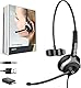 GEQUDIO [3in1 Business Headset mit USB-A, USB-C und 3,5mm Klinke kompatibel mit PC, Mac und Smartphone - Kopfhörer & Mikrofon Ersatz Polster - besonders leicht 60g (1-Ohr)