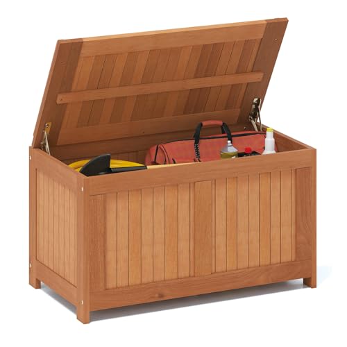 Tangkula 52 Gallon Outdoor Storage Bench with Flip Top