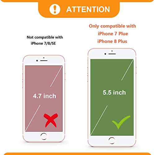 Bocasal Crossbody Wallet Case For Iphone 7 Plus/8 Plus Credit Card Holder Pu Leather Kickstand Shockproof Detachable Cross Body Strap Lanyard Magnetic Closure 5.5 Inch(Rose Gold) #TOP1