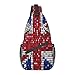 ZUNPNG Sac à dos rétro en bandoulière avec drapeau britannique - Unisexe, multicolore, taille unique