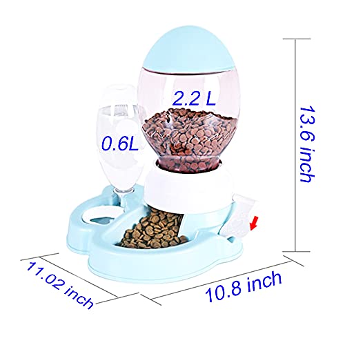 KTWEGOFU Automatic Cat Feeder and Water Dispenser,Auto Gravity Food Feeder & Non Spill Water Dispenser 2 in 1, Durable… - Image 4