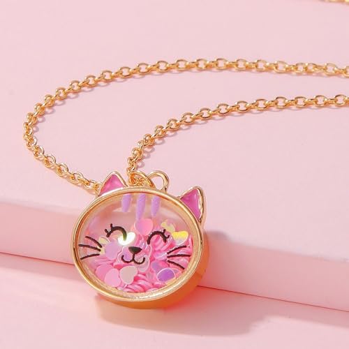 DOYYCA Locket Necklace Cute Cat Frog Locket Pendant Necklace for Girls Jewelry Birthday Gifts4