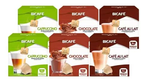 Kit 96 Cápsulas Para Máquinas Dolce Gusto* Cappuccino Chocolate Café com Leite