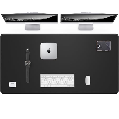 Leather Desk Pad Protector,48"x24" - Premium Desk Mat, Large Mouse