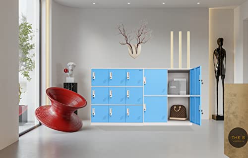 Blue Color Metal Office Storage Cabinet Locker,Small Locker For Personal Storage Bag File And Phone,Office Changing Room Locker #TOP6