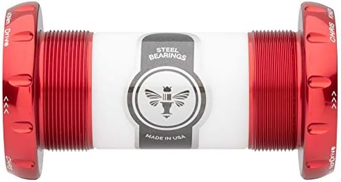 Chris King ThreadFit 30 Bottom Bracket with Fit Kit 2 - English, For DUB Road, Red