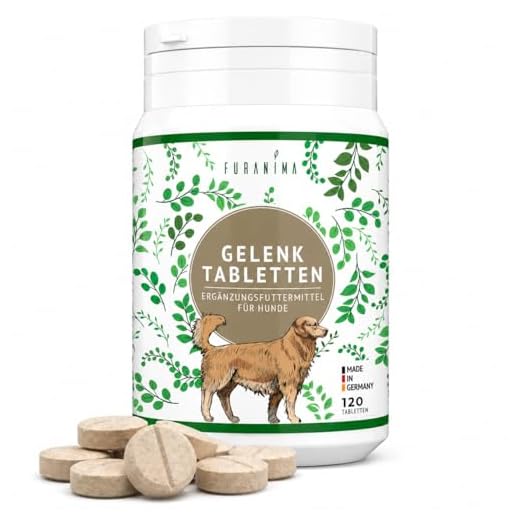 Furanima Gelenktabletten für Hunde - 120 Tabletten mit Grünlippmuschel, MSM, Teufelskralle, Bierhefe und Glucosamin - Geeignet für alle Rassen - Geprüfte Qualität Made in Germany