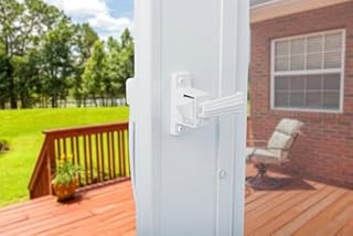 Wright Products Lanai Corrosion Resistant Screen Door Hardware Kit – Pneumatic Closer with Push-Button Latch, No Lock Out, Hold-Open Washer (Transitional, White)