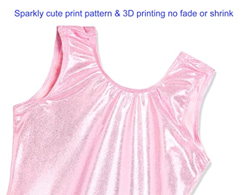 Image of Domusgo Toddler Leotard Gymnastics Long Sleeve, Sparkly Tumbling Dance Leotards for Baby Girls Kids Teens 2-14 Years