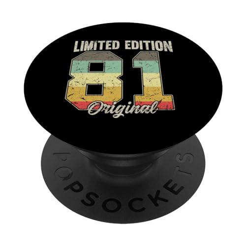1981 Vintage Cumpleaños Retro Edición Limitada Hombres Mujer PopSockets PopGrip Intercambiable