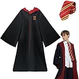 👍【Material】Robe besteht aus hochwertigem Polyestergewebe,sehr angenehm anzufassen,sowohl Sie als auch Ihre Kinder können Robe tragen.Werde ein mutiger und weiser Schüler.
