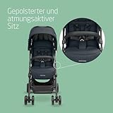 Maxi-Cosi Lara2 Baby Kinderwagen, 0–4 Jahre, 0–22 kg, federleichter, kompakter Buggy, 3 Liegepositionen, flache Liegeposition, klein zusammenklappbar, Schultergurt, Essential Graphite