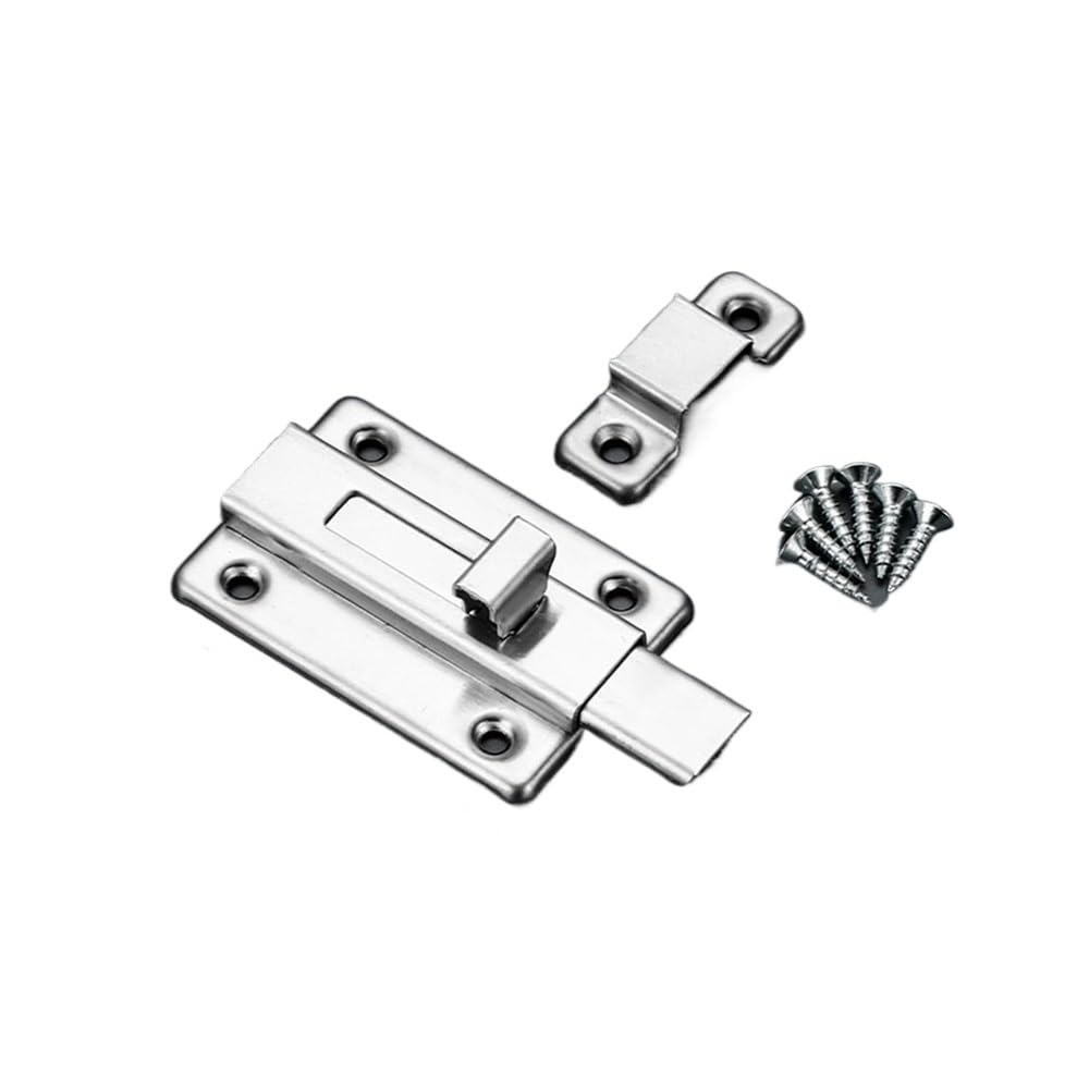 Durable Stainless Steel Slide Bolt Lock Set with Screws