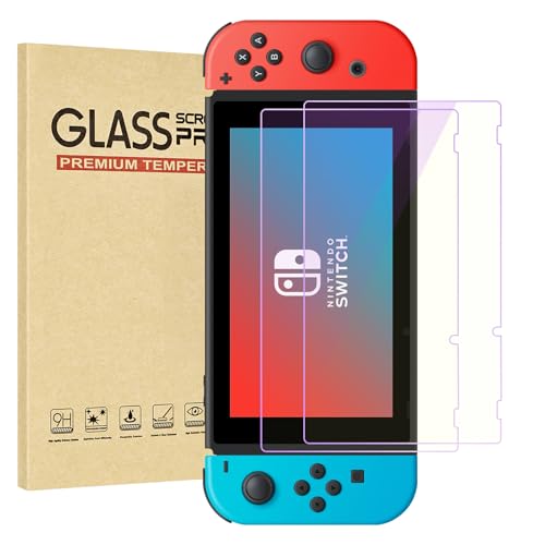 Jngnpn 2-Pack Blue Light Blocking Screen Protector for Switch Model 2017 [6.2 Inch]- Anti Glare, Anti Scratch,Anti Fingerprint, Eye Protection Film,HD Clear, Bubble Free, 9H Hardness