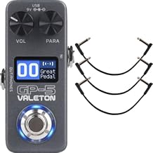 Valeton GP-5 Compact Multi-Effects Processor SnapTone & IR Loader, 100+ Effects, Bluetooth, USB Audio Interface and Pedalzoo Flat Patch Cable for Guitar Effects Pedals - Space-Saving and Reliable Pe
