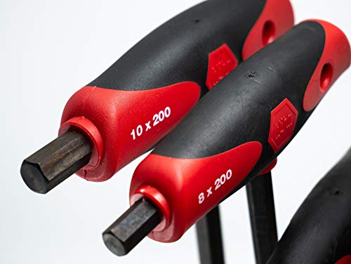 Wiha 33489 Metric T-Handle Set Soft Grip Ball End Hex, 8-Piece #TOP3