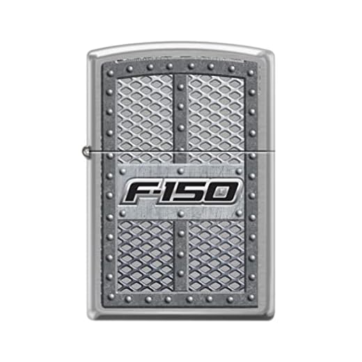 Zippo Lighter- Ford F-150 Truck Brushed Chrome Windproof Lighter #Z5107