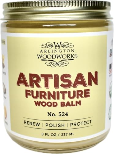 Arlington Woodworks Artisan Furniture Wood Balm No. 524 – Natural Wood Care Restore, Polish & Protect – Food-Safe & No Sanding Needed