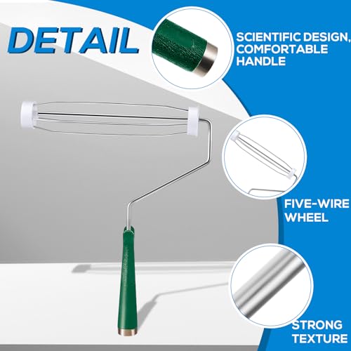 Image of Gerrii 9 Inch Paint Roller Painting Roller Frame 5 Wire, 12 Pcs, Green