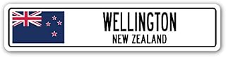 Wellington, New Zealand Street Sign New Zealander Kiwi Flag City Country Gift