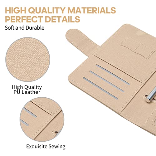 Mcmolis Passport And Vaccine Card Holder Combo,Rfid Blocking Leather Cover Case Travel Documents Organizer Protector With Cdc Vaccination Card Slot And Magnetic Buckle-Fabric Tan #TOP3