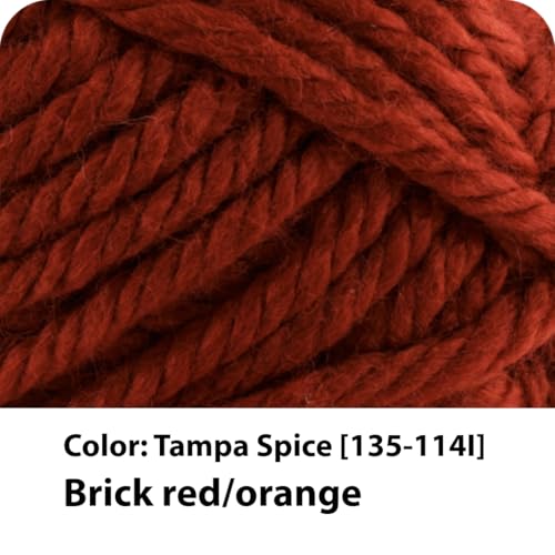 Image of Lion Brand Yarn Hometown Yarn, Super-Bulky Yarn for Knitting, Crocheting, and Crafting, 1 Pack, Tampa Spice | Super Bulky Acrylic Fiber for Warm Crochet Blankets, Knit Winter Hats, Chunky Cardigans, Soft Scarves, Weaving