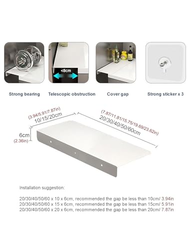 Separador de espacio con tablero de extensión lateral para encimeras de cocina y baño 2