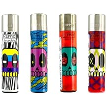 Clipper Lighters Skulls Life Mix 4ct