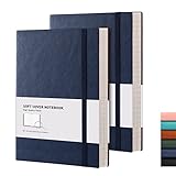 RETTACY College Ruled Composition Notebooks 2 Pack - B5 Large Leather Notebook Ruled Journal with 408 Pages,100gsm Thick Paper,7.6' X 10'