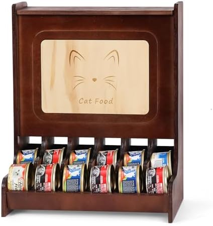 Canned Cat Food Dispenser for 3 oz Cans,Wet Cat Food Organizer,Canned Cat Food Dispenser,Wet Cat Food Storage,Pet Food Storage,Canned Cat Food Container,Cat Lover Gift (Hold 36-3 oz cans).