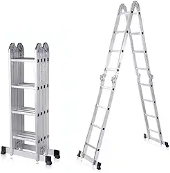 ESCADA ARTICULADA 4X4 DE ALUMINIO 16 DEGRAUS WORKER