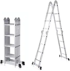 ESCADA ARTICULADA 4X4 DE ALUMINIO 16 DEGRAUS WORKER