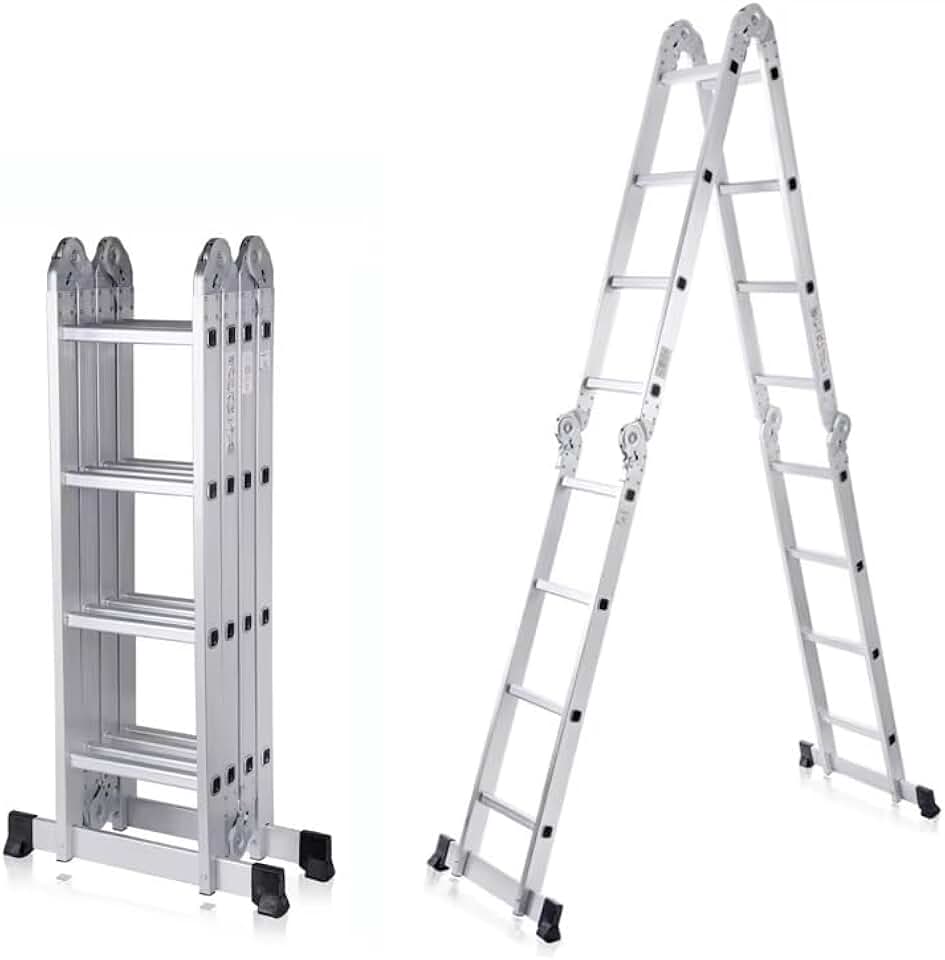 ESCADA ARTICULADA 4X4 DE ALUMINIO 16 DEGRAUS WORKER