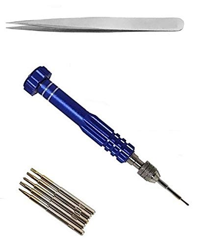 Wroughton Tool kit 5 in 1 For All Mobiles Repair Screwdriver Set With 1 Stainless Steel Non Magnetic Tweezer- Straight