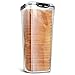 Tafura Bread Container - 5.8 Liter BPA Free Plastic Bread Box - Container/Holder for Homemade Loaves and Baked Goods with Black Airtight Lid
